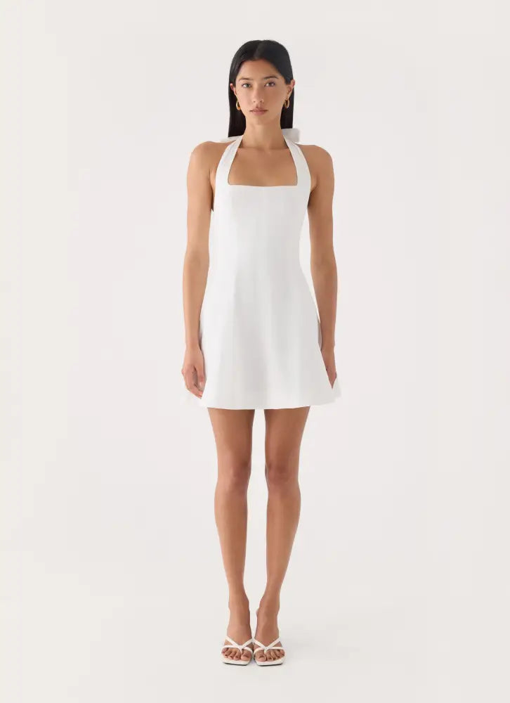 Alesandree Mini Dress - White - Mini Dresses