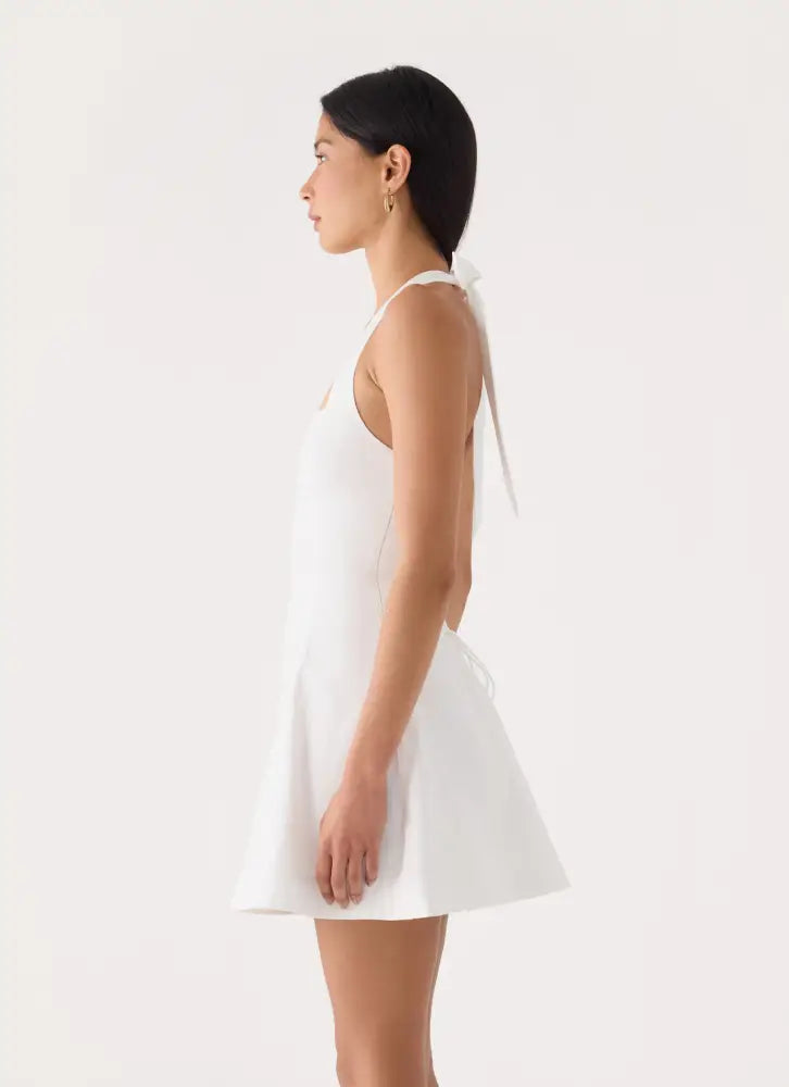 Alesandree Mini Dress - White - Mini Dresses