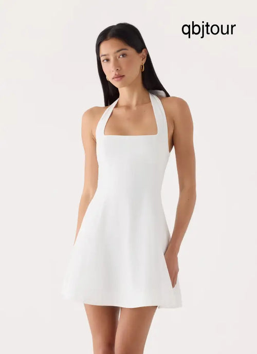 Alesandree Mini Dress - White - Mini Dresses