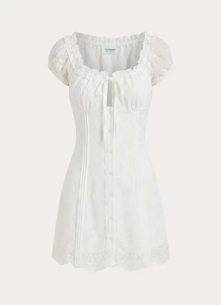 Complexity Mini Dress - White - Mini Dresses