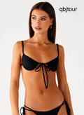 Jaiya Tie Bikini Top - Black - Swimwear