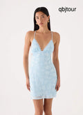 Leeana Mini Dress - Blue - Mini Dresses