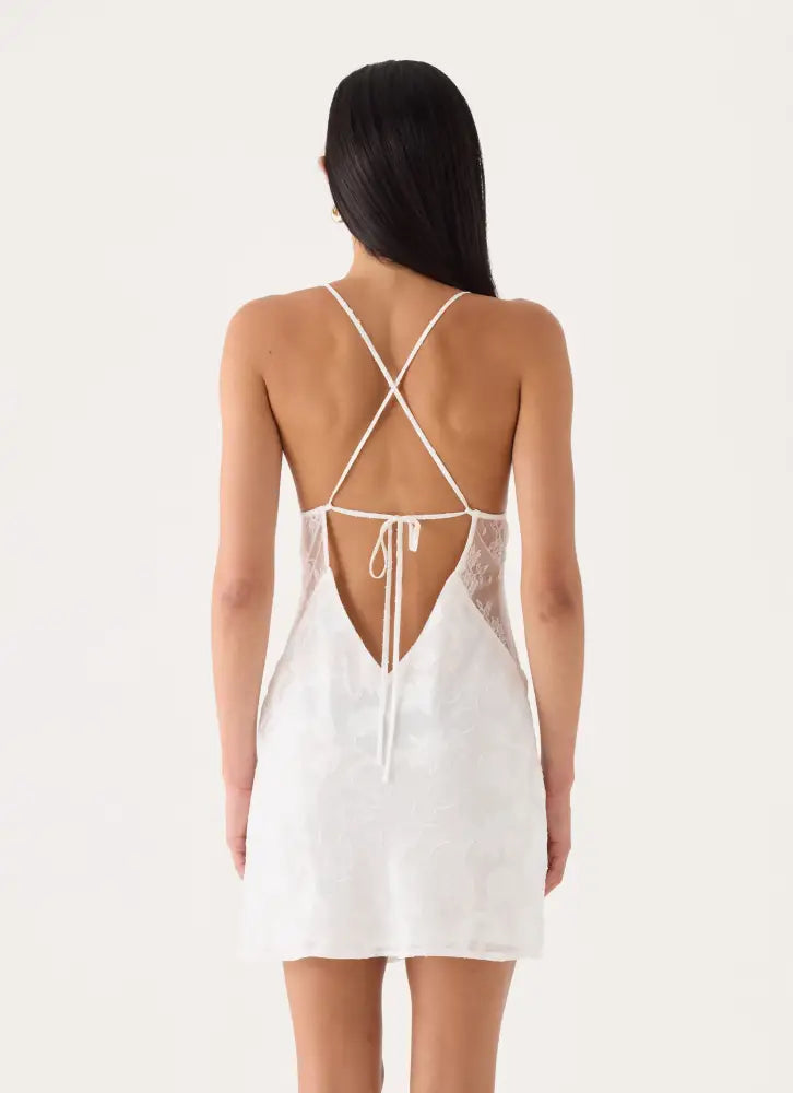 Leeana Mini Dress - White - Mini Dresses