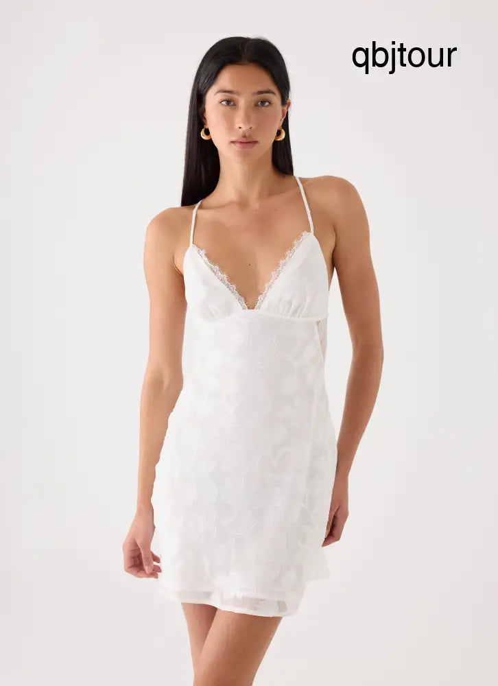 Leeana Mini Dress - White - Mini Dresses