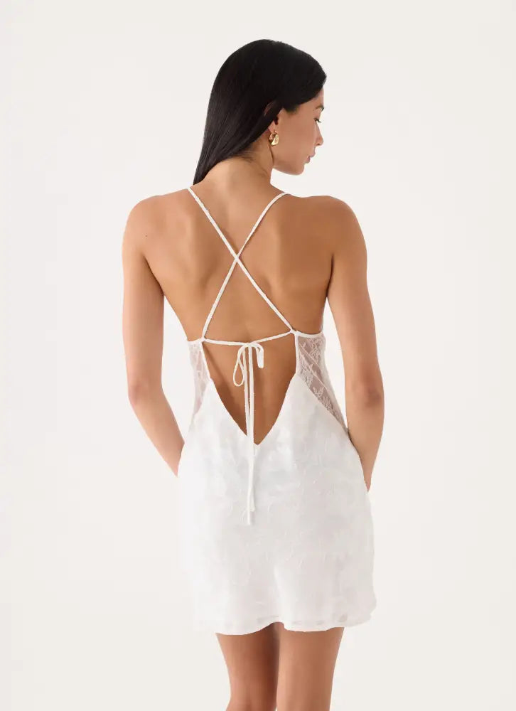 Leeana Mini Dress - White - Mini Dresses