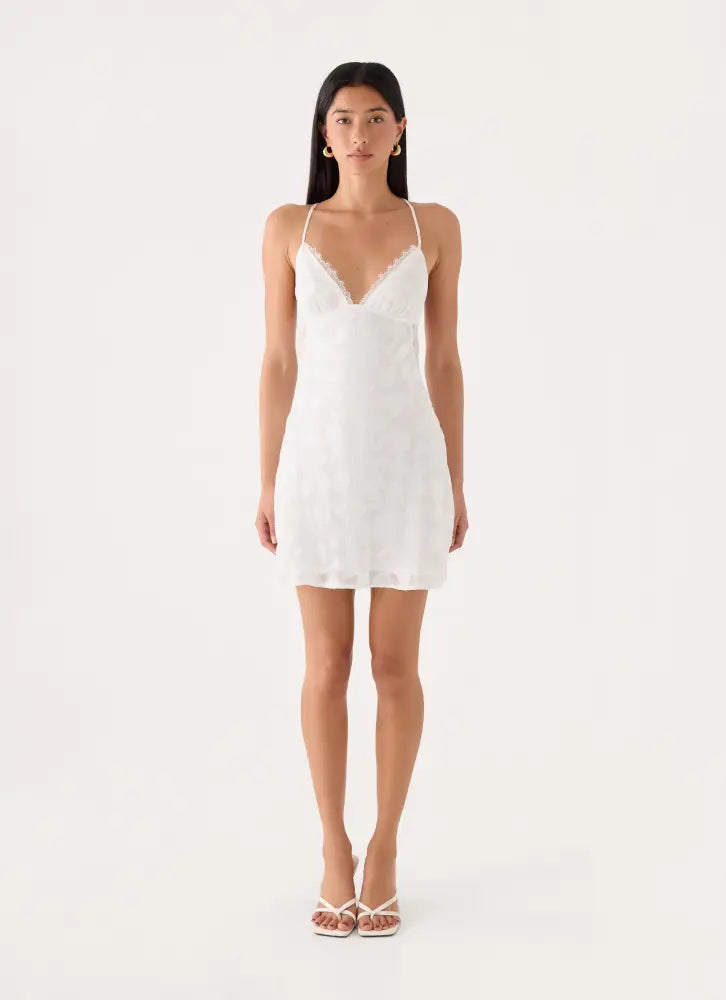 Leeana Mini Dress - White - Mini Dresses