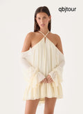 Life Is A Party Mini Dress - Butter Yellow - Mini Dresses