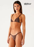 Serefina Bead Bikini Top - Chocolate - Swimwear