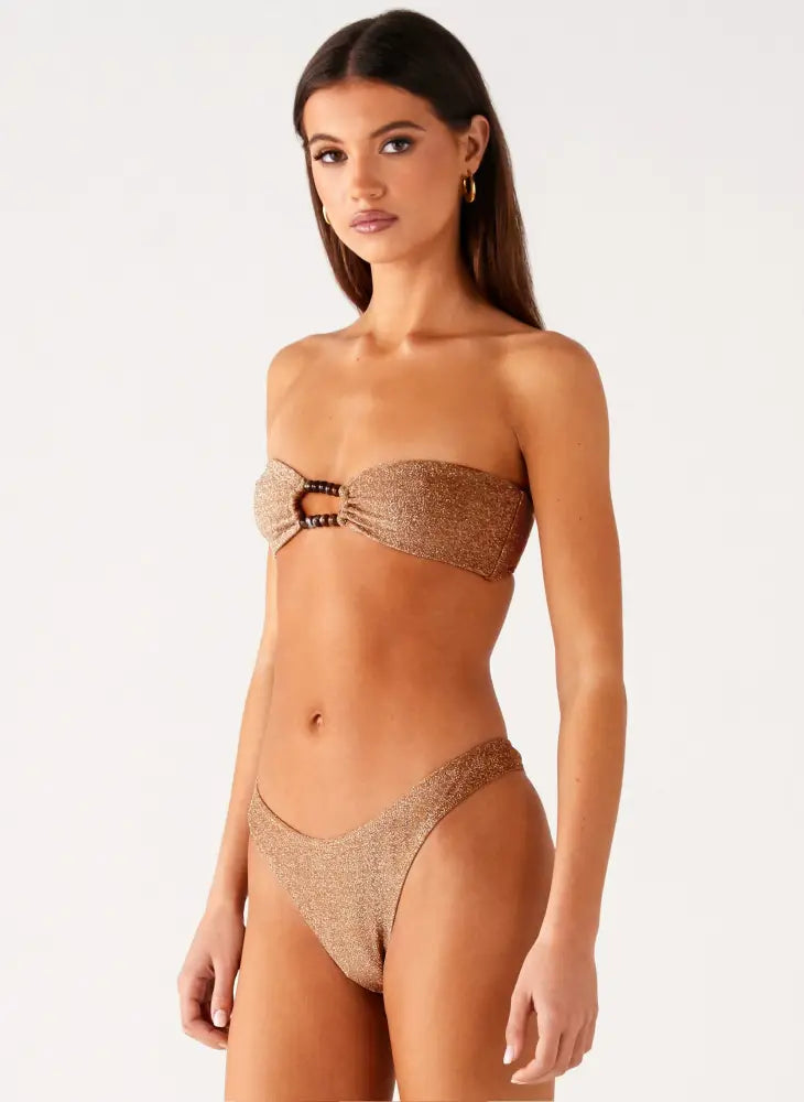 Sun Spell Bikini Bottom - Gold - Swimwear