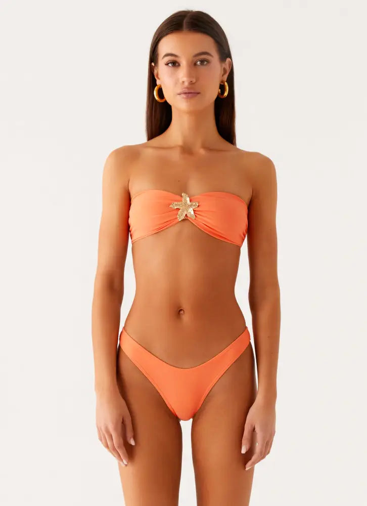 Taiwan Bandeau Bikini Top - Peach - Swimwear