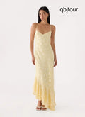 Take A Photo Midi Dress - Yellow - Midi Dresses