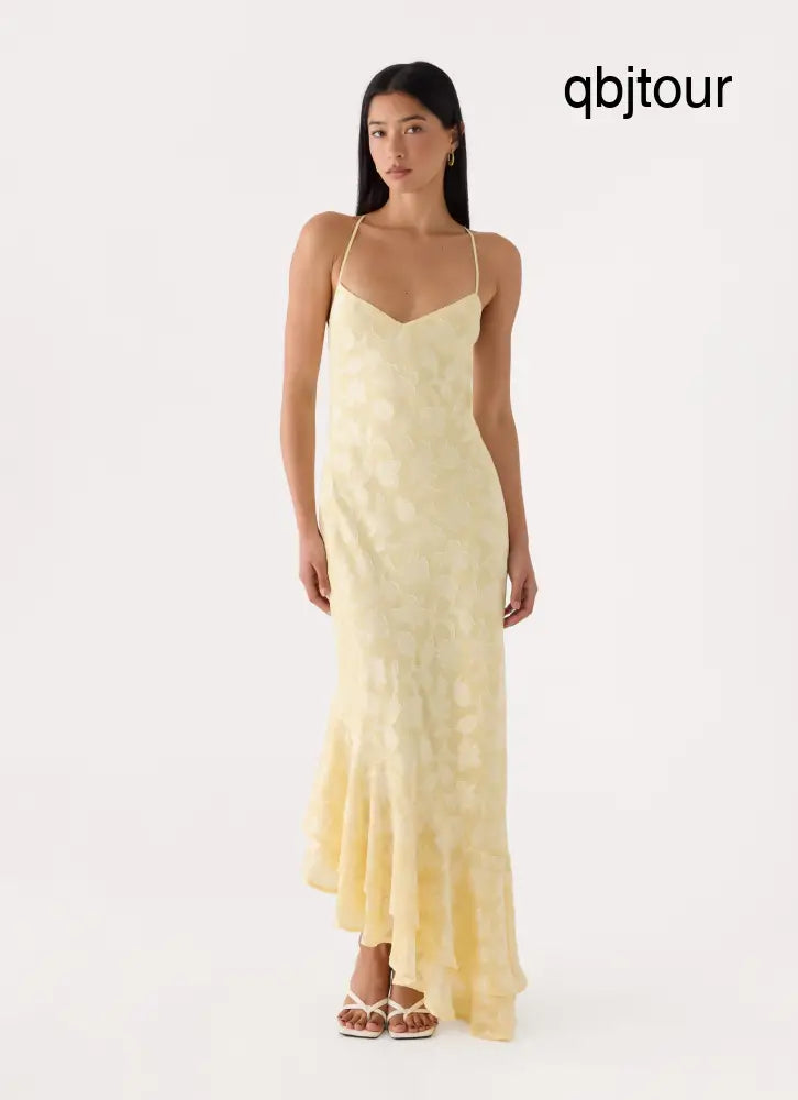 Take A Photo Midi Dress - Yellow - Midi Dresses