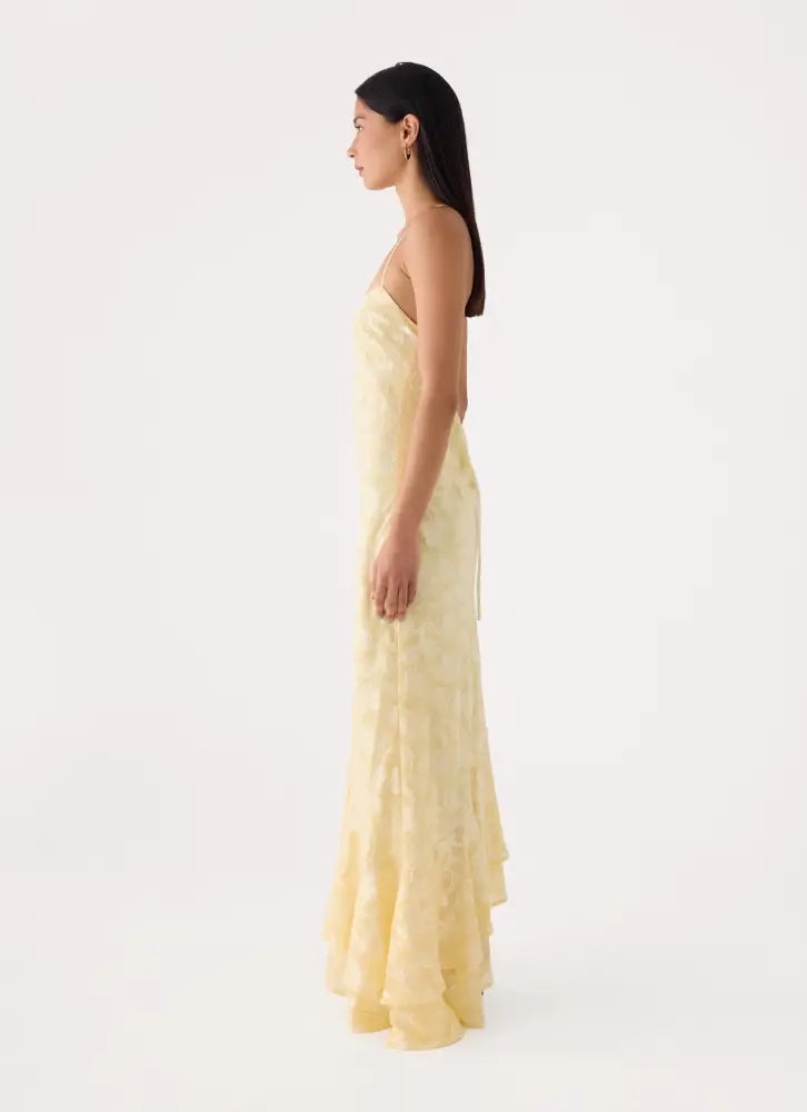 Take A Photo Midi Dress - Yellow - Midi Dresses